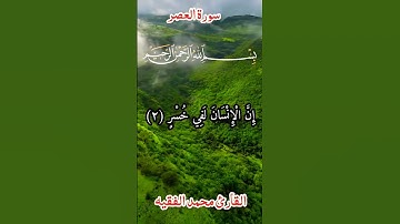 سورة العصر القارئ محمد الفقيه #اكسبلور #قران_كريم