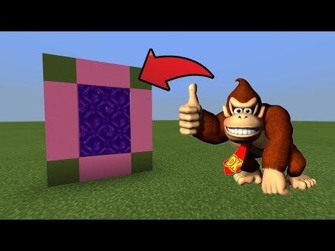 How To Make a Portal to the Donkey Kong Dimension in MCPE (Minecraft PE)