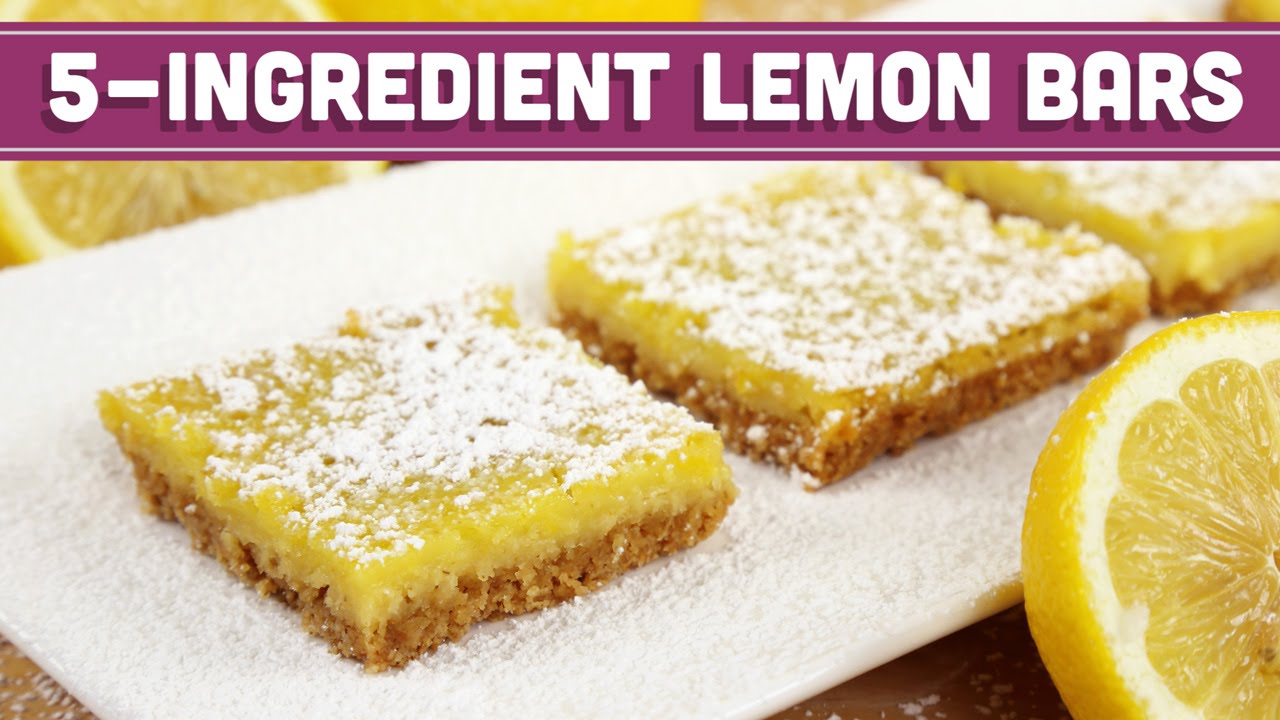 Healthy 5 Ingredient Lemon Bars – REQUESTED RECIPE! – Mind Over Munch