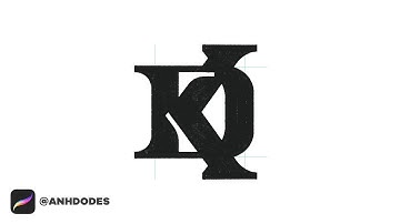 K D monogram typography logomark design process credit: @anhdodes - Anh Do - logo designer