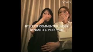 BTS COMMENTED UNDER DYNAMITES MUSIC VIDEO?? FIRST TIME? 😭😭 #BTS #dynamite #btsarmy #stream #armyfyp