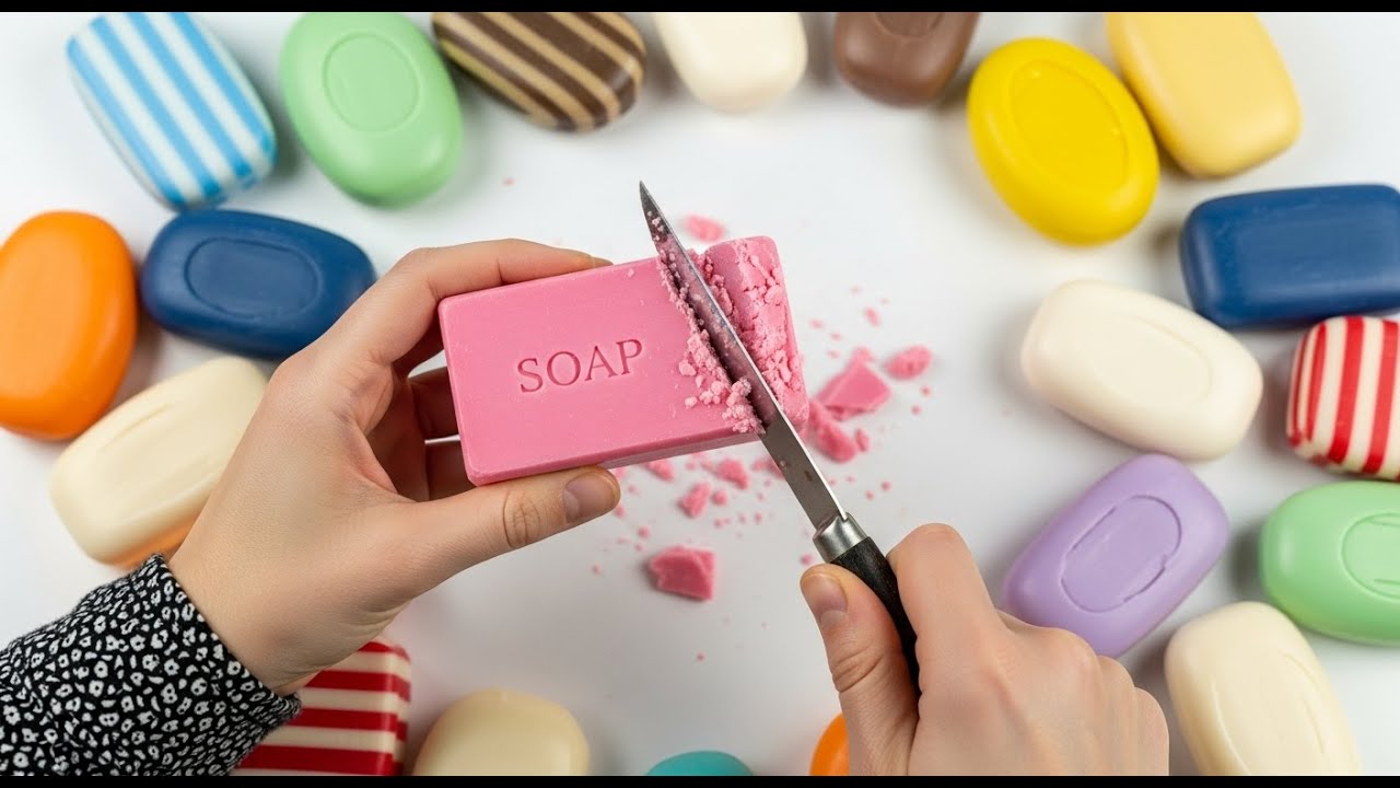 Cutting Soap ASMR Noise Relaxing Satisfying Video 