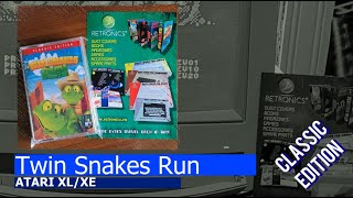 Atari XL/XE -=Twin Snakes Run=- unboxing&gameplay