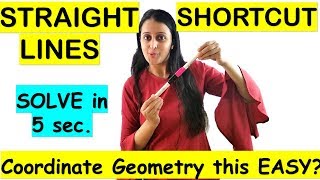 STRAIGHT LINES/COORDINATE GEOMETRY SHORTCUT/TRICK FOR JEE/NDA/CETs/SSC-CGL/BANKING/AIRFORCE/RAILWAYS