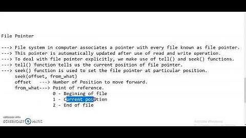 File Handling 5 (tell and seek functions) by Programming With Python