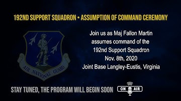 192nd Support Squadron Assumption of Command