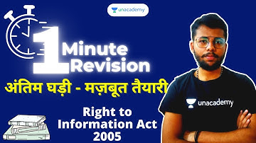Last-minute Revision MPPSC Prelims 2020 | One-minute Revision Series | Right to Information