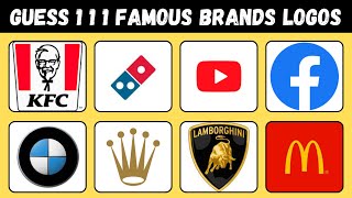 Can You Guess These 111 Famous Logos? | Logo Quiz Challenge