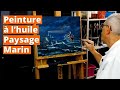 Tuto peinture paysage – une marine en peinture à l’huile. Première couche. (ep.07)