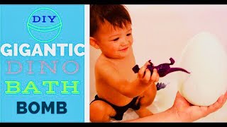 DIY GIGANTIC DINOSAUR EGG BATH BOMB (How to)