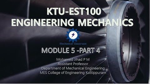 KTU Engineering Mechanics|Module5.4|Vibration