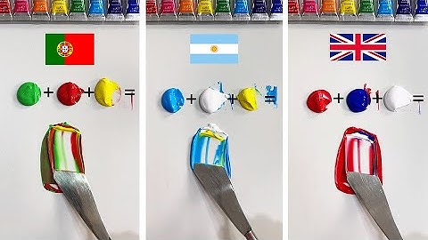 What color do mixed flags make? (Part1) #paintmixing #colormixing #satisfying #asmrart