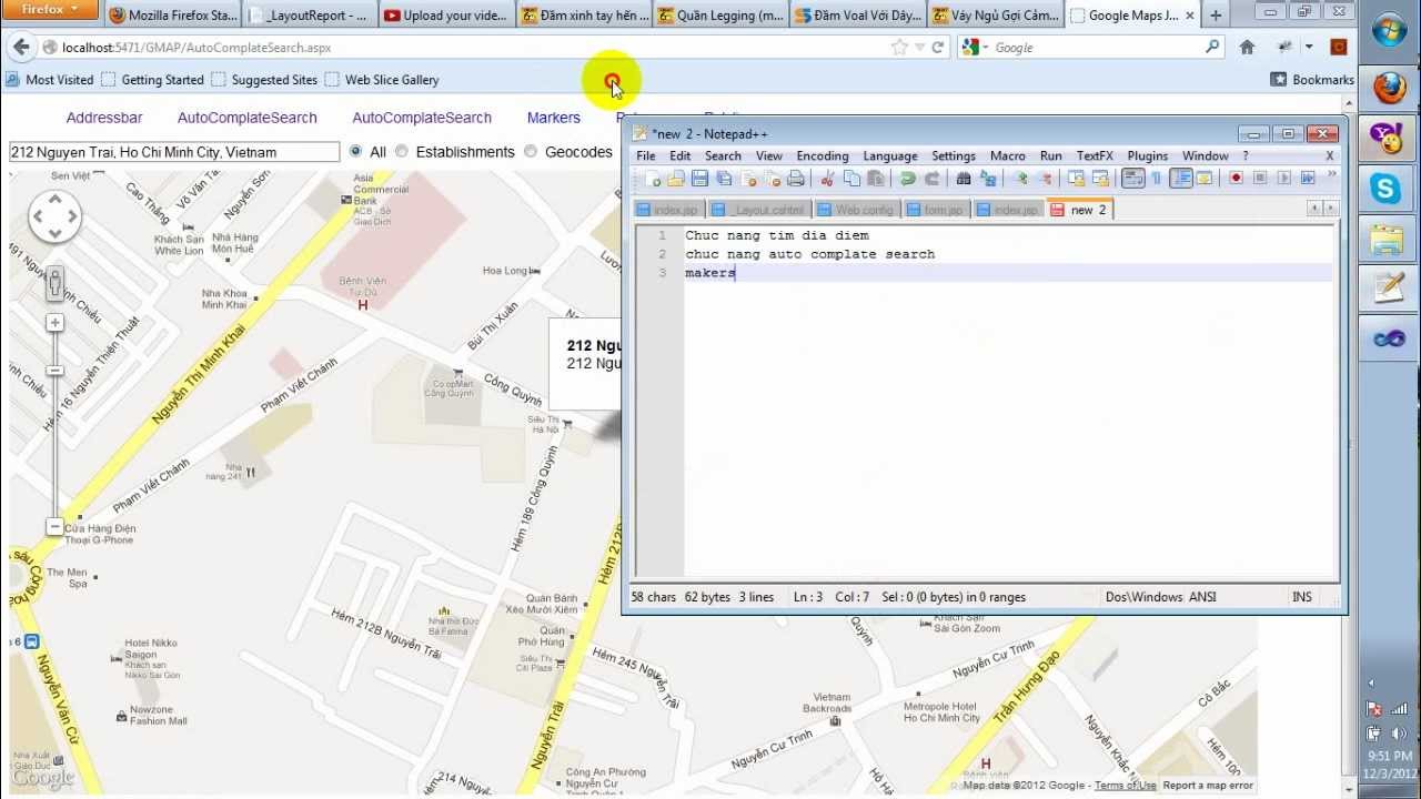 demo google maps API - YouTube