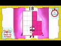 #BacktoSchool - Numberblocks Level Three | All the Best Eighteen Moments | FULL EPISODES