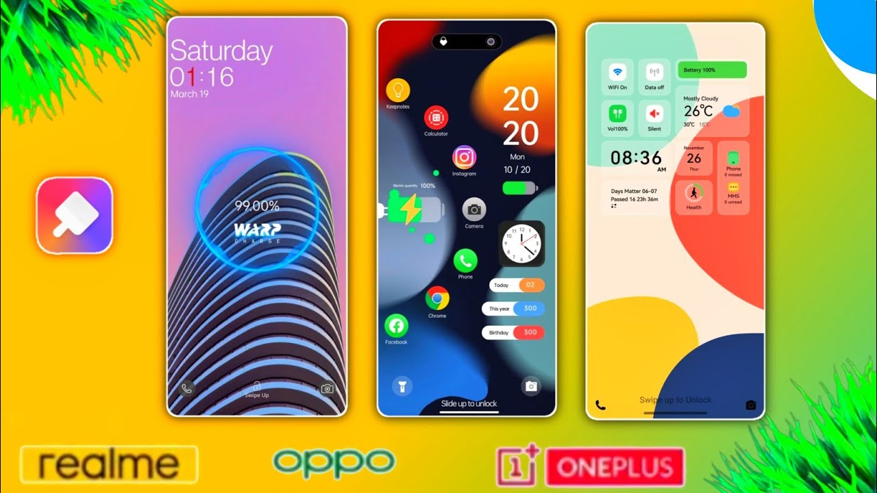 3 Best Oppo & Realme New Universal Theme ! Change Everything Setting UI