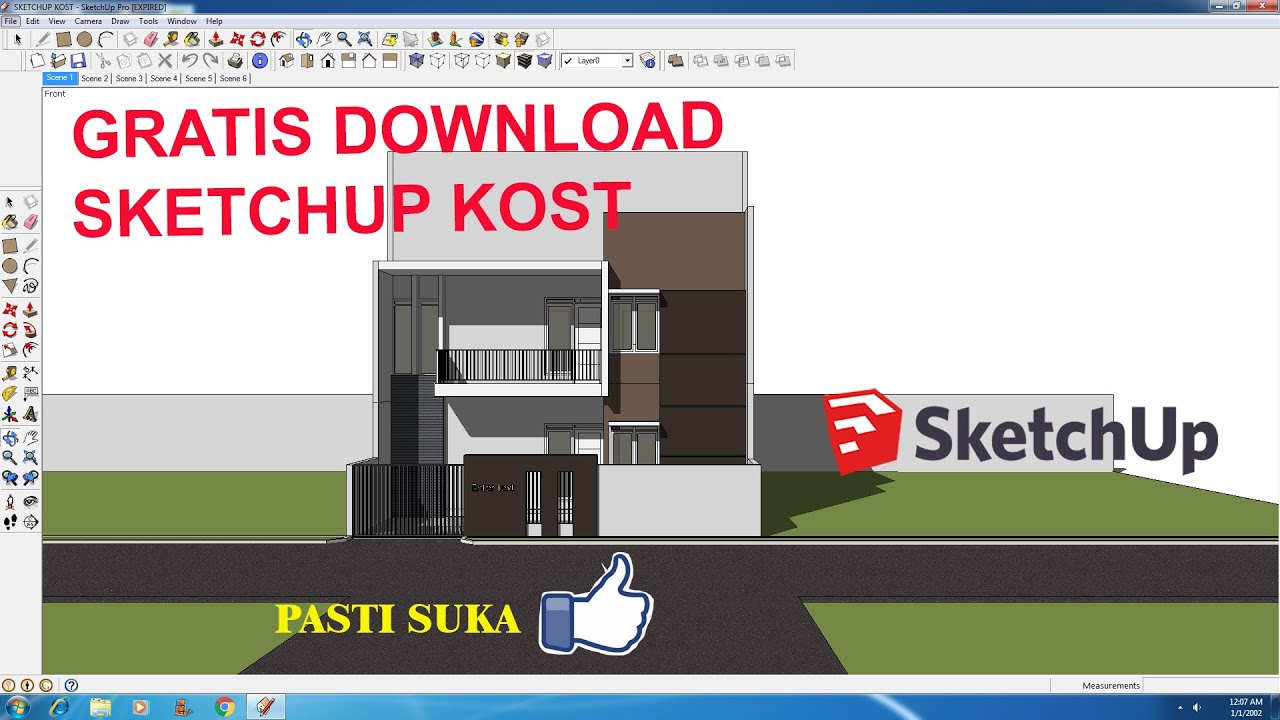 Download Desain Rumah Sketchup Belajar