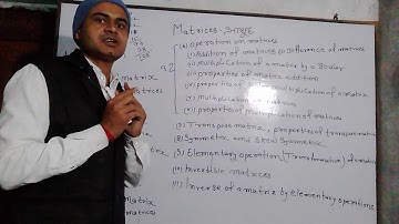 B.B.JHA  (MATHEMATICS CLASSES ) ☆Matrices -introduction Class ☆Class -12th ☆