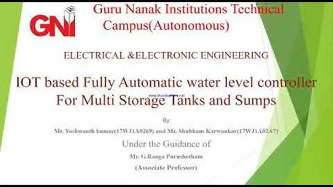 IoT based  Fully automatic water level controller