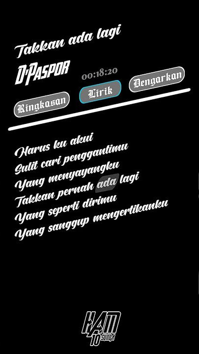 Story WA 30 detik mengsad. D'Paspor - Takkan ada lagi (Cover by Ines)