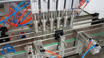 Máy chiết 6 vòi – Máy chiết rót nước mắm, nước tương tự động