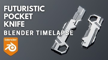 Blender Timelapse: Futuristic Pocket Knife Vid | Modeling & Rendering/Texturing