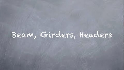 Beam Types and Spans