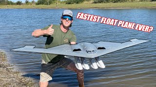 I Put Floats On My HUGE B2 Bomber R/C Airplane and She CRASHED HARD!!!