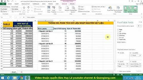 Cách dùng Pivot Table trong Excel để lập báo cáo, thống kê