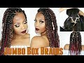 JUMBO BOX BRAIDS TUTORIAL | RUBBER BAND METHOD + DIY WHIPPED SHEA BUTTER TO GROW 4C HAIR | TASTEPINK