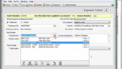Sage 50 Tutorial Entering Expense Tickets Sage Training Lesson 12.5