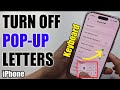 How to Turn On/Off Character Preview on iPhone 17/17 Pro Max/Air