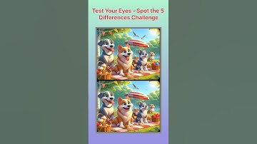 Spot the 🥰5 Differences - Fun Puzzle Game"#puzzlegames #puzzlequiz #challenge #dementia #shortvideo