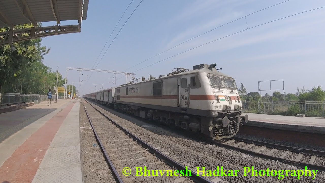 [4K] High Speed Offlink! Gomoh WAP-7i With 22194 Gwalior Daund Weekly ...
