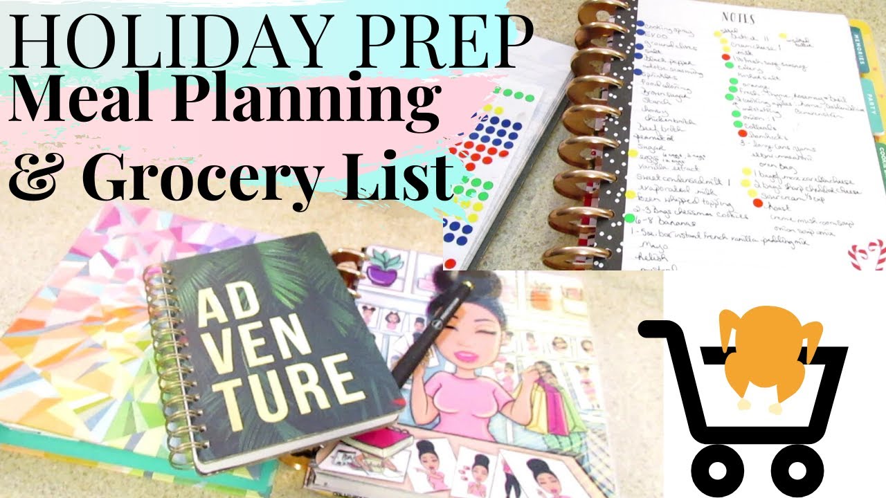 MEAL PLANNING & GROCERY LIST | HOLIDAY SERIES #4 - YouTube