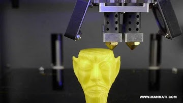 3D Printing a Elf Head - Mankati 3D Printer Fullscale XT | Dual Extrusion 3D Printer