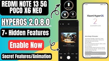 Redmi Note 13 5G HyperOS 2.0.7.0 Top 7+ Secret Features & Ai Features & Animation Enable Now