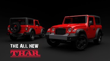 Mahindra THAR add ( 3d modeling )