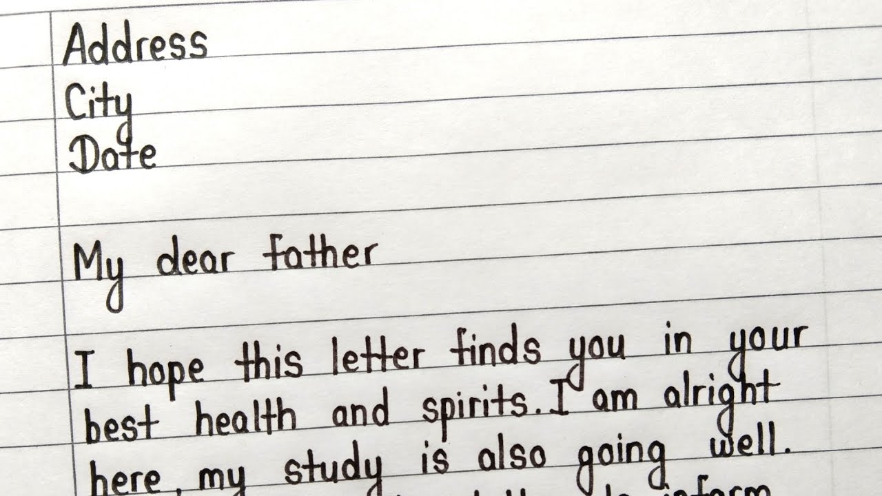 write a letter your father asking for money