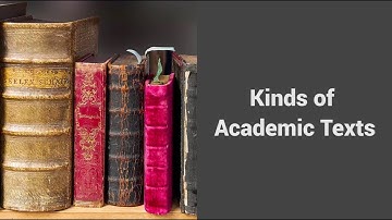 MOOC USSV101x | Hard Reading, Good Writing | Kinds of Academic Texts