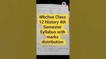 Class 12 history 4th semester Syllabus & Marks Distribution 😱✍️#shorts #history #ytshorts #wbchse