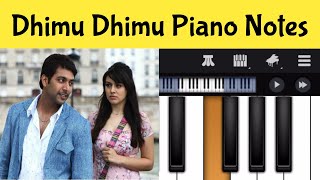 Dhimu Dhimu Piano Notes | Engeyum Kadhal Songs