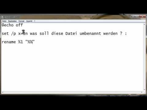 Batch Tutorial #6 Dateien UmbenennenTutorial Deutsch/German