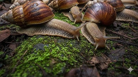 The Hidden World of Snails: Close-Up on a Leaf