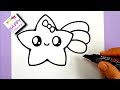 HOW TO DRAW A CUTE SHOOTING STAR EASY STEP BY STEP