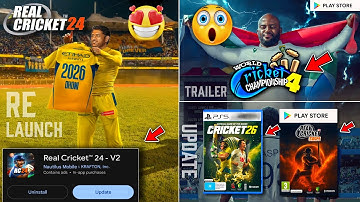 Real Cricket 24 finally Update 😱 WCC4 Playstore Trailer 😍 Cricket 2026 Relesed, RC Swipe update