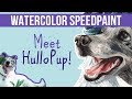 Meet HULLOPUP - My Rescue Dog! | Watercolor &amp; Pencil Speed Paint