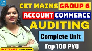 hssc cet mains accounts group 6 special class - Auditing Complete Unit - top 100 mcq  - KTDT