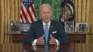 President Biden celebrates a 'crisis averted’ in Oval Office address on bipartisan debt ceiling deal