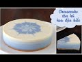 Bánh cheesecake tàu hũ hoa đậu biếc | Bánh không dùng lò nướng và máy đánh trứng