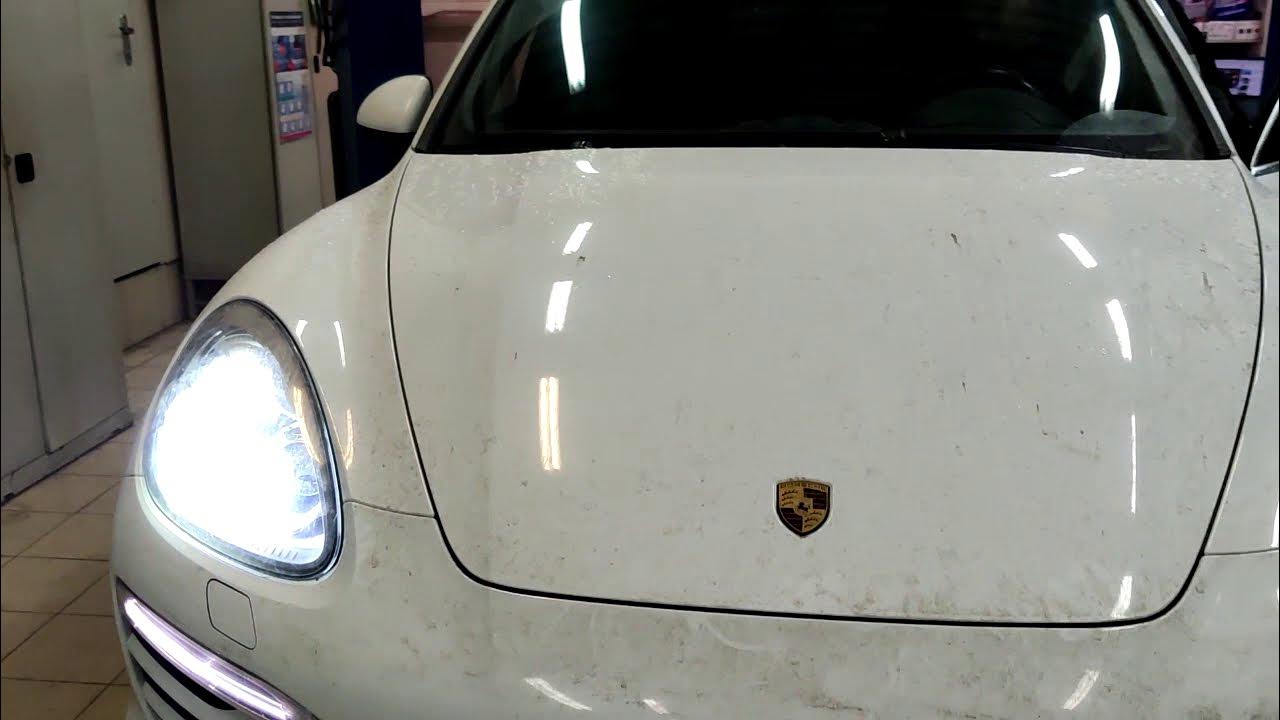 Как снять фары с порше Porsche Cayenne, покраска фар в черный глянец JMin-Led на DRIVE2